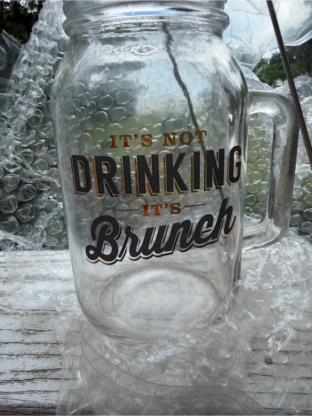DCI Bloody Mary Mug Set in Clear - 'It's Not Drinking It's Brunch'